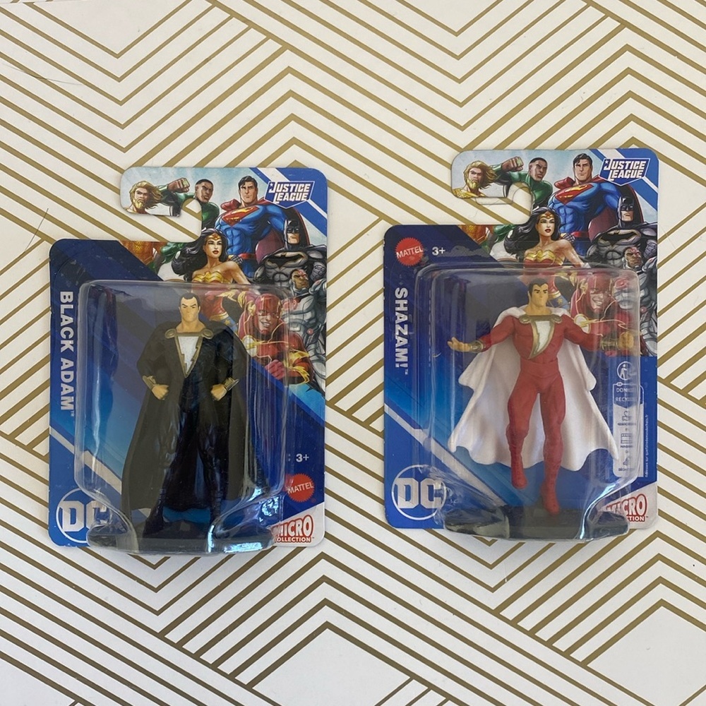 DC toys Shazam and black Adam’s